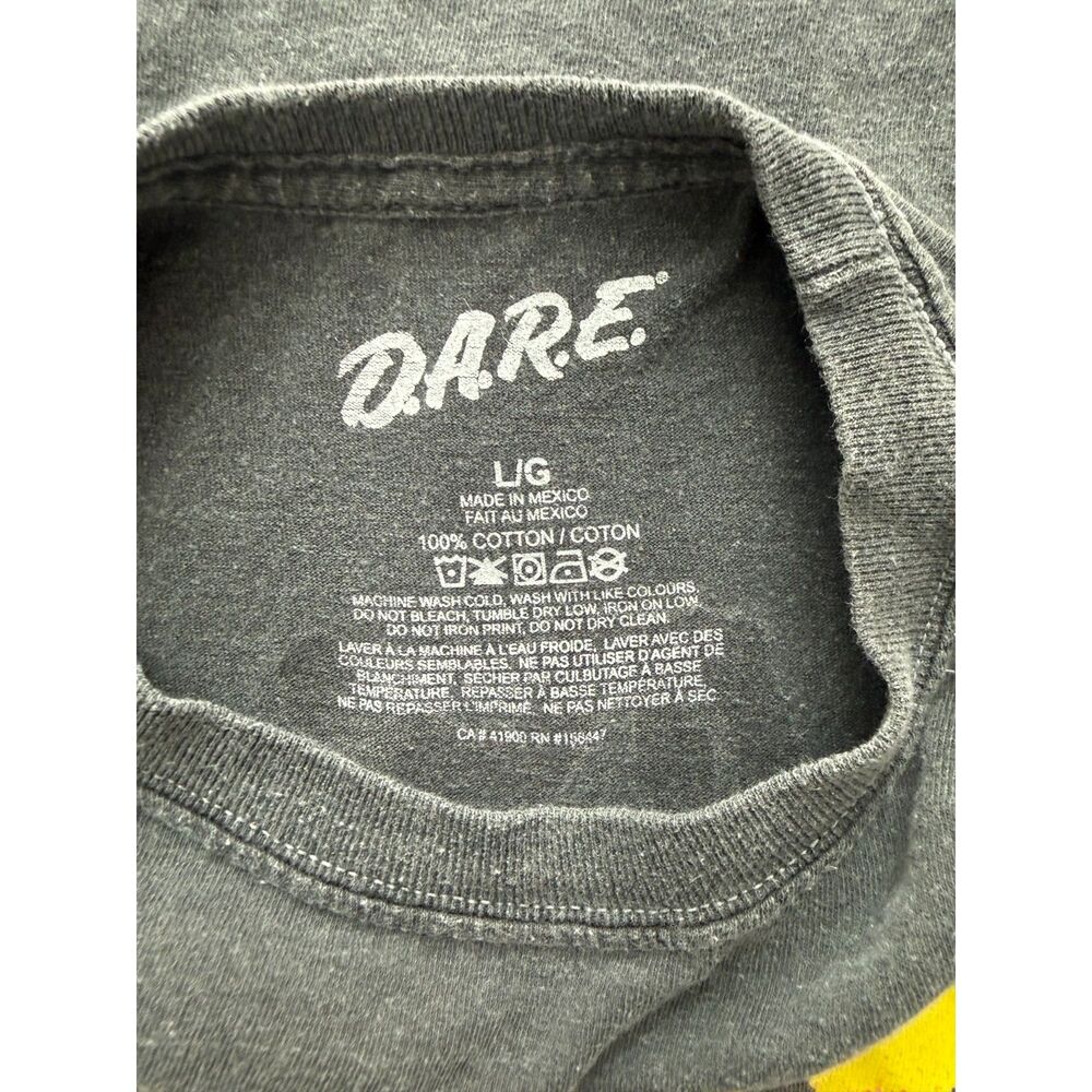 Retro D.A.R.E .Long Sleeve Shirt Large 100% Cotton Multicolor Graphic